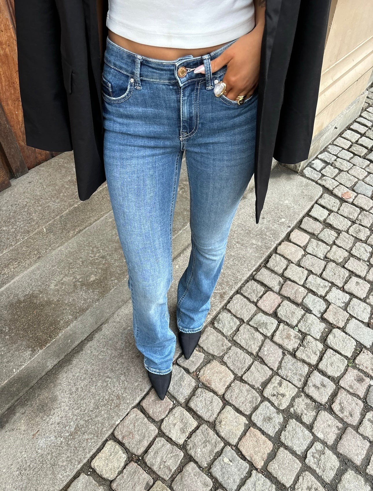 VMFLASH Flared Jeans - Medium Blue Denim