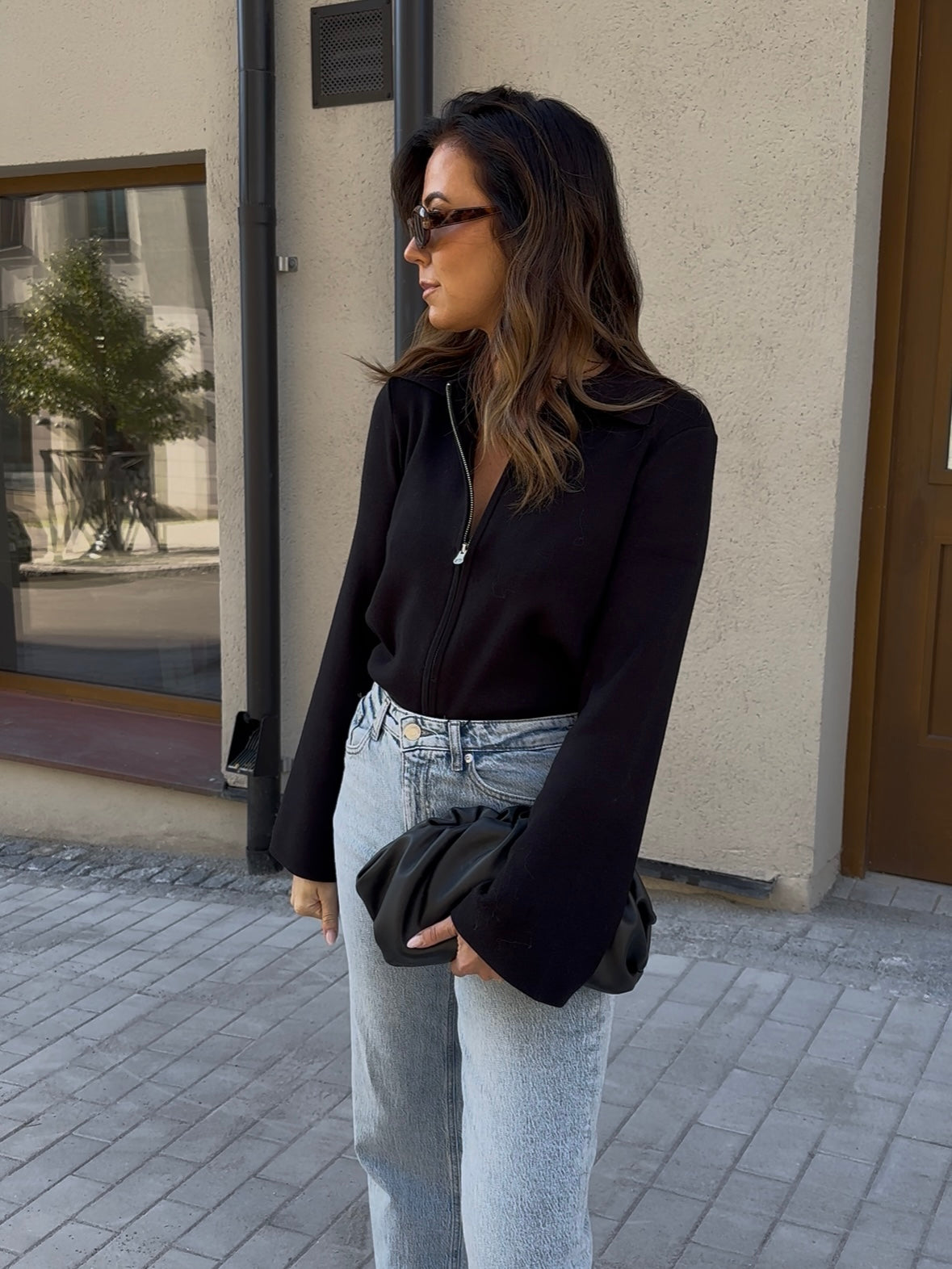 AWHANNA Knit Cardigan - Black