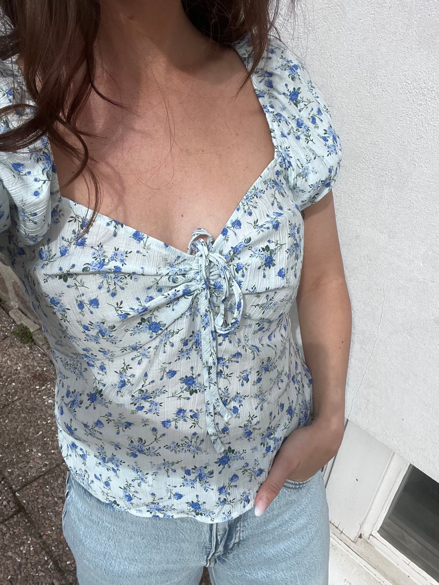 VMBELLA Top - Blue flower