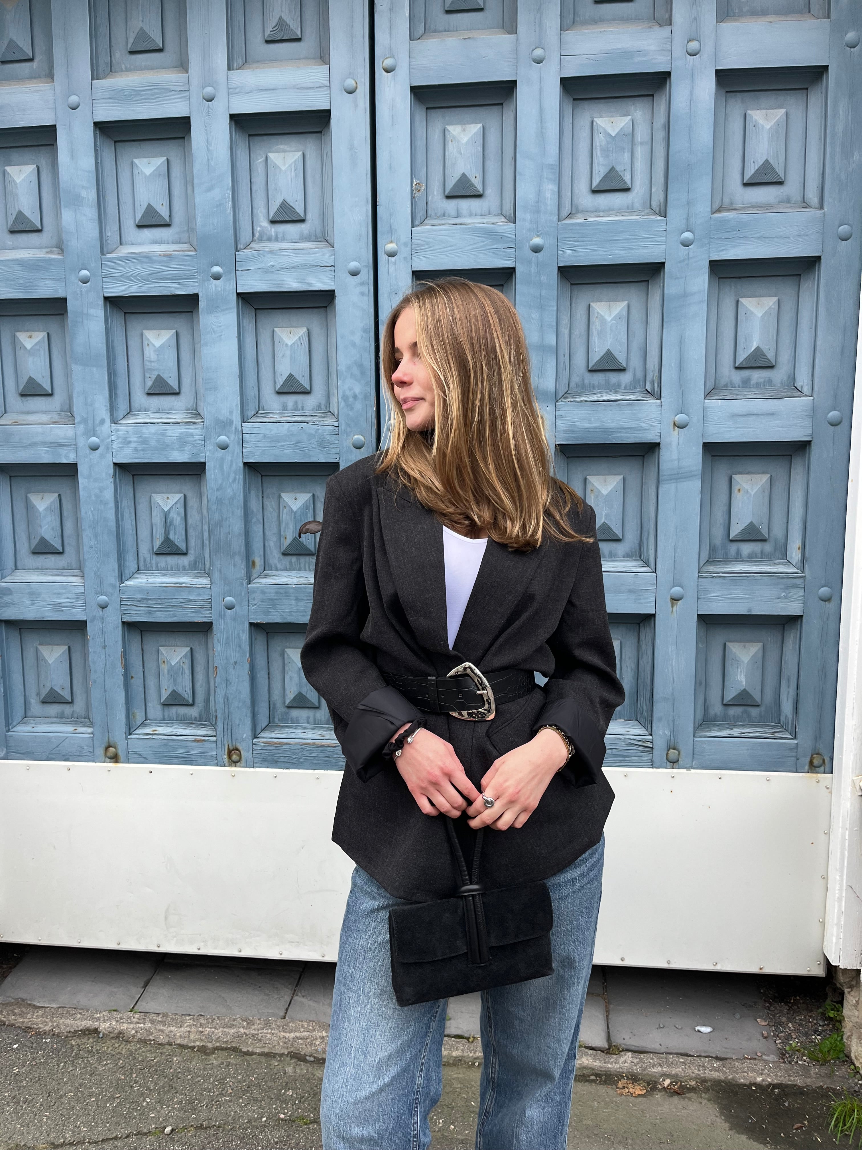 VMBESTIE Blazer - Dark Grey Melange