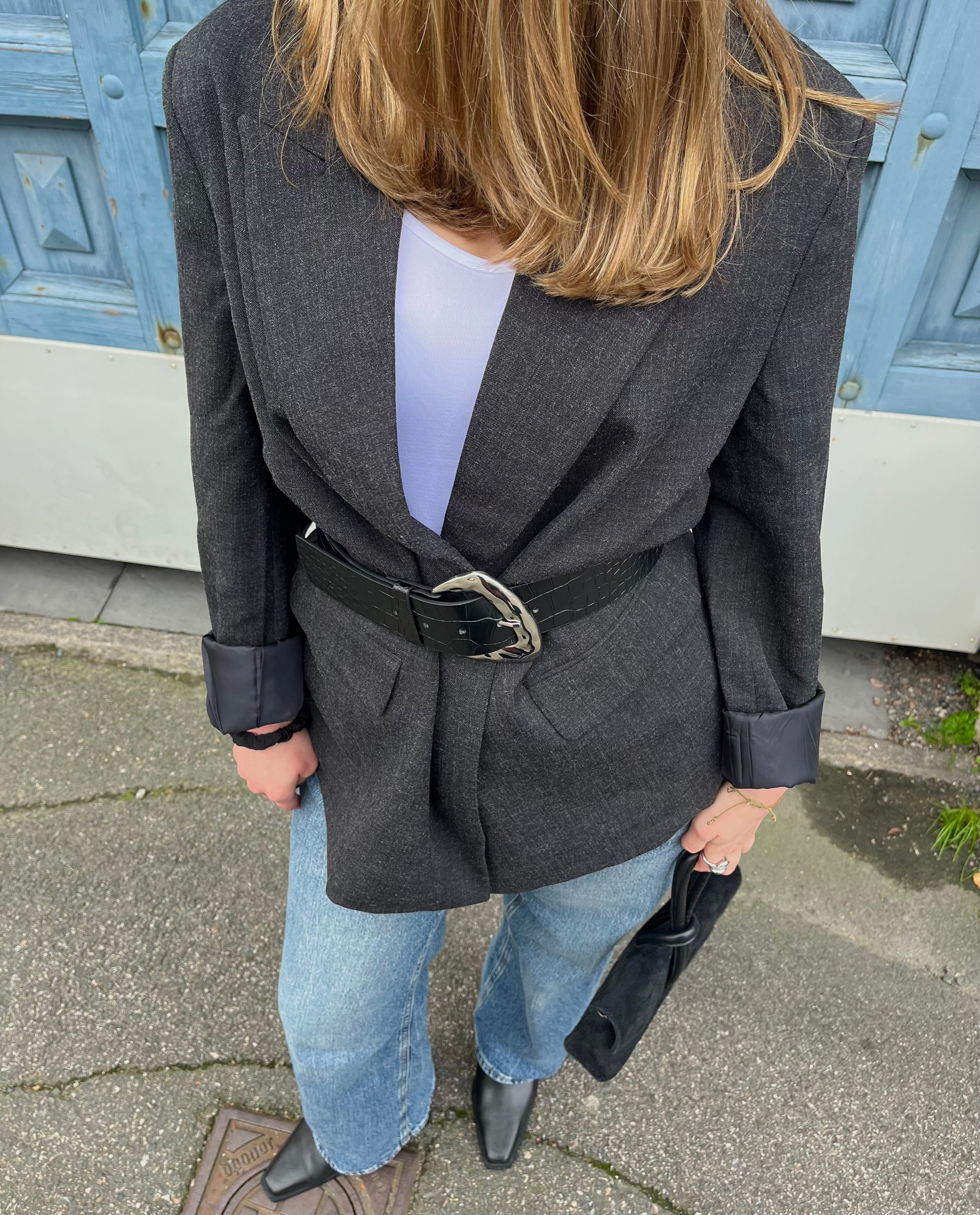 VMBESTIE Blazer - Dark Grey Melange