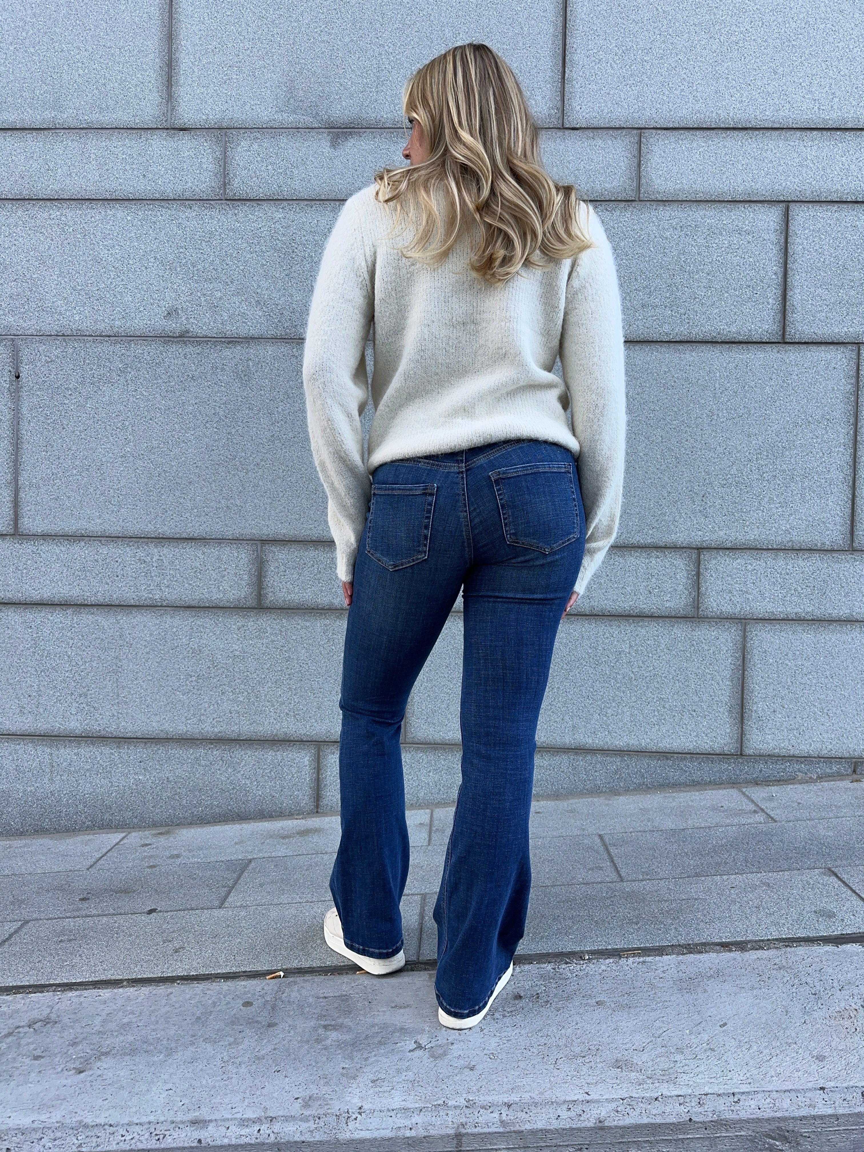 VMFLASH Flared Jeans - Dark Blue Denim