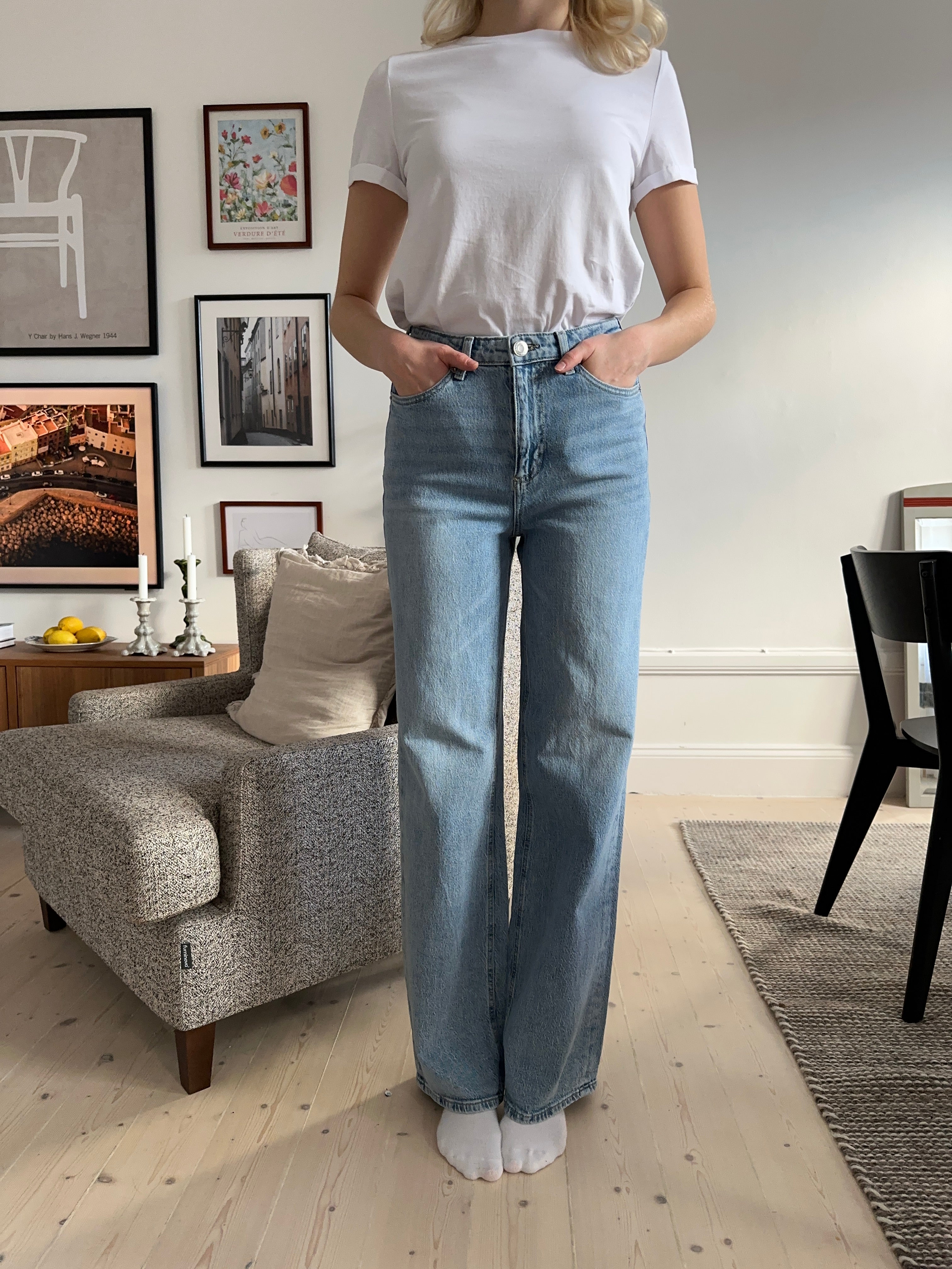 VMTESSA Wide Jeans - Light Blue Denim