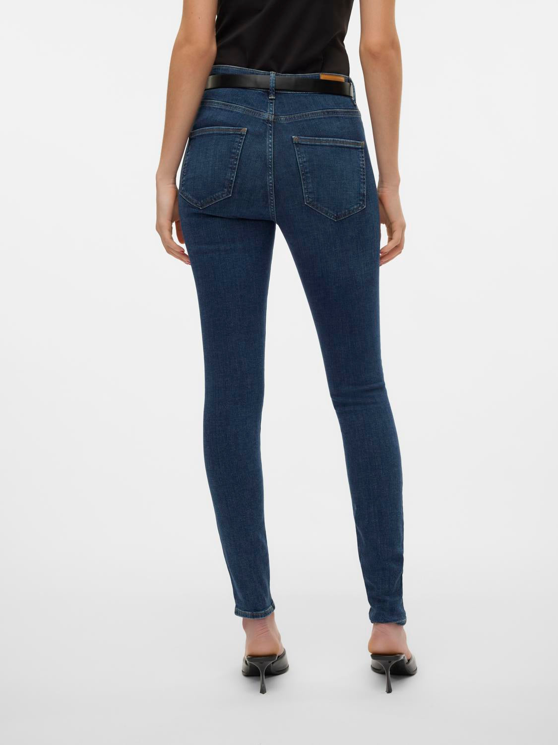 VMSOPHIA Skinny Jeans - Dark Blue Denim