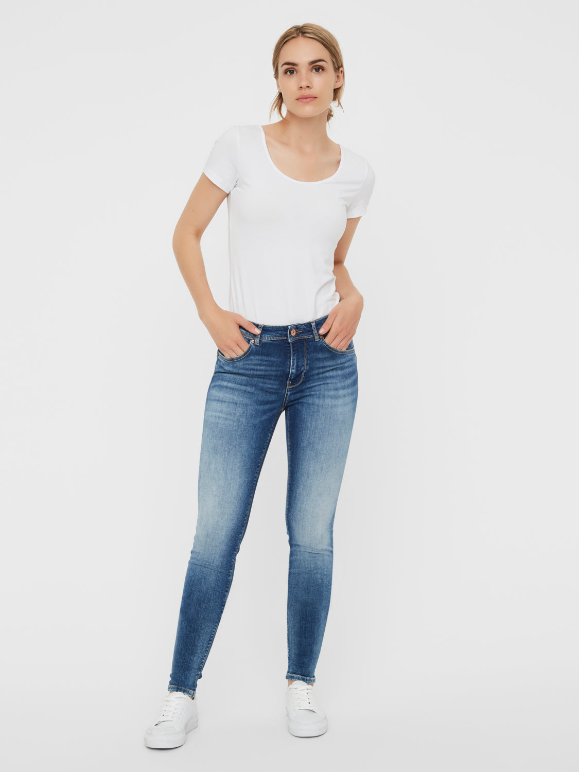VMLUX Skinny Jeans - medium blue denim
