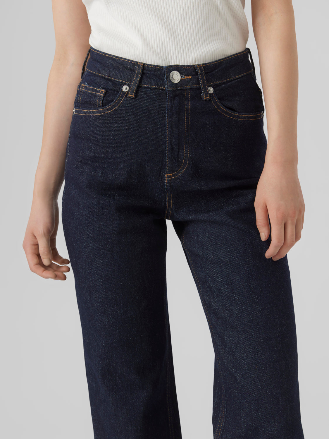 VMTESSA Wide Jeans - Dark Blue Denim